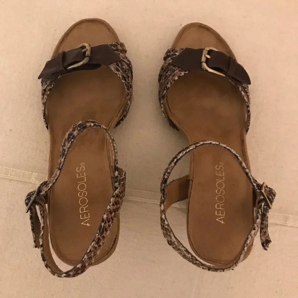 NEW Aerosoles Plush Around wedge sandal US 6.5M - Picture 3 of 7